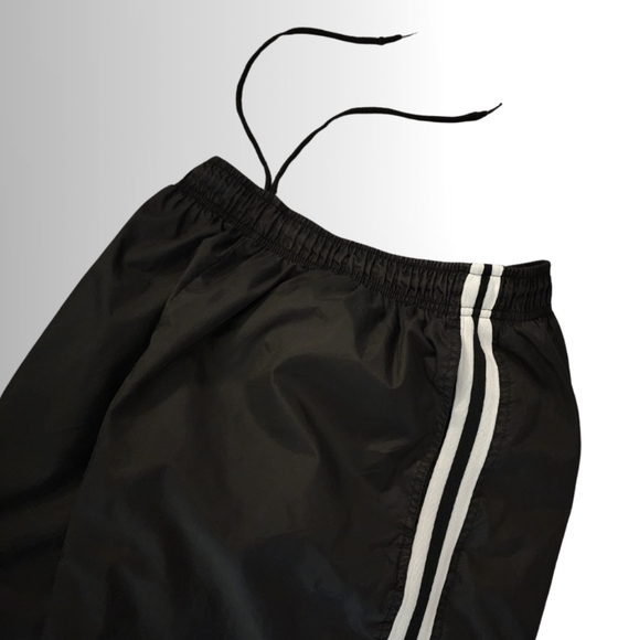 Vintage x 90s Nike Swoosh Embroidered Left Leg Double White Stripe Pant - Picture 2 of 6